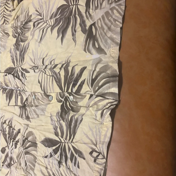 Tori Richard Hawaiian Shirt Sz XL Mens Yellow Monstera Leaves Tropical Cruise - Picture 4 of 13